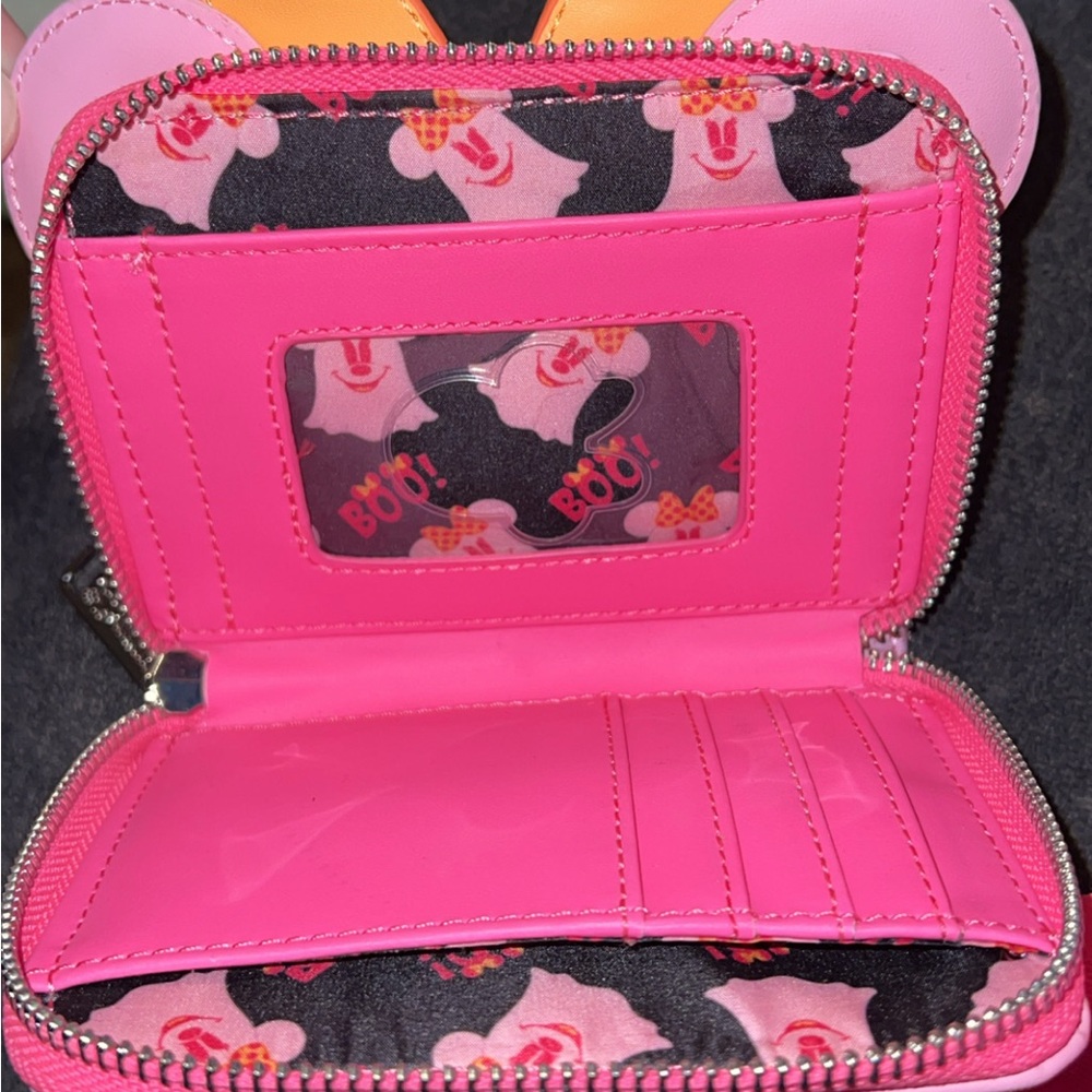Pink Mini Mouse LoungeFly bag with matching wallet - Picture 4 of 4